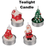 Christmas Table Décor Candle, assorted